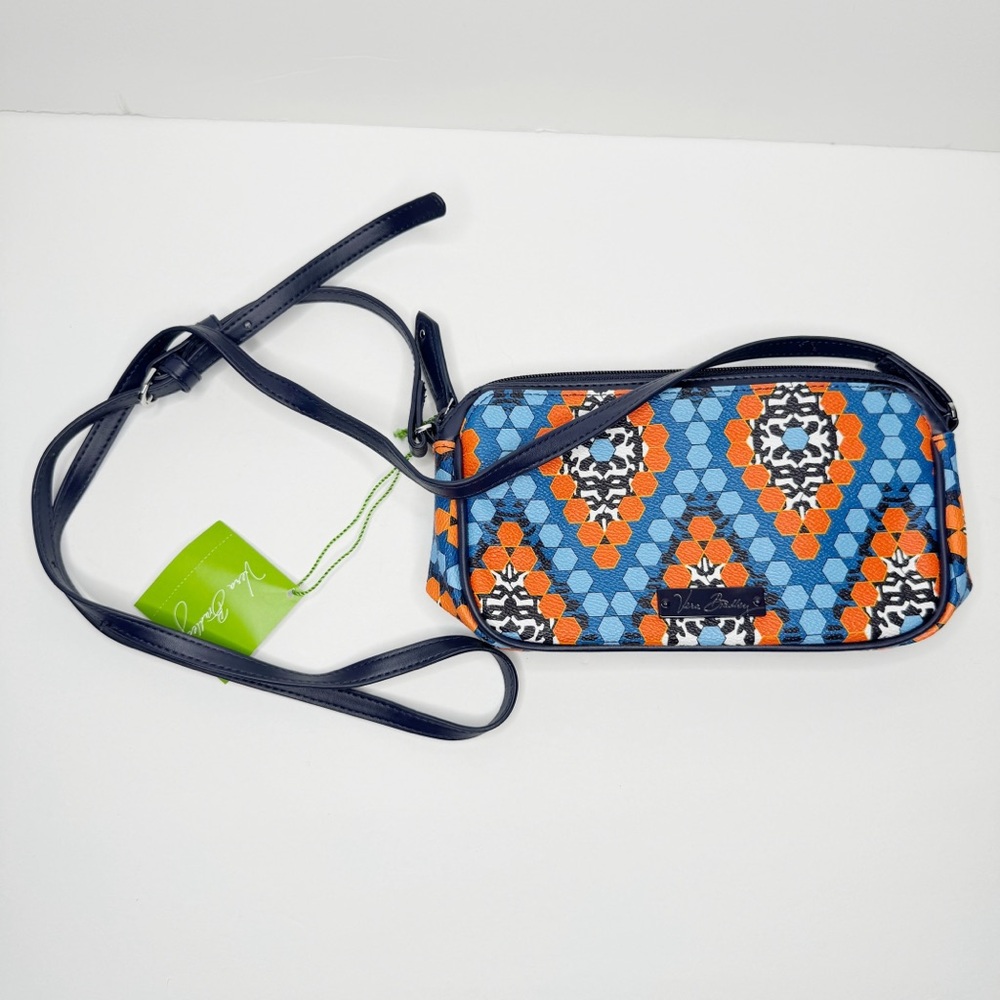 Vera Bradley Small Crossbody Marrakesh Beads Purse Blue Orange